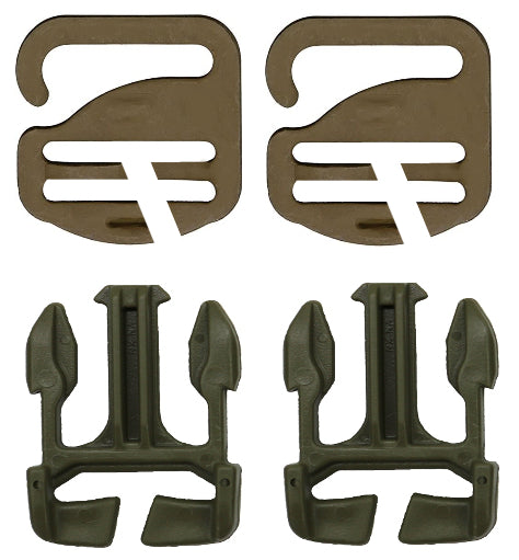Duraflex Coyote Brown 498 Two Slot Button (25mm - 1