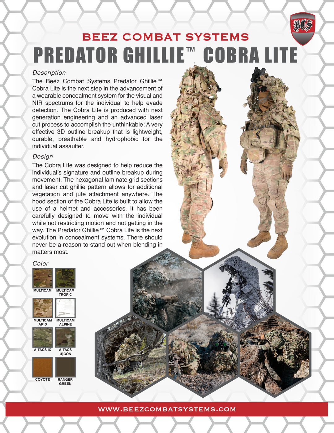 Predator Ghillie™ COBRA LITE – Beez Combat Systems